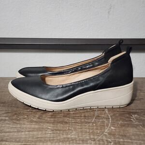 Vionic Jacey Wedge Women's Comfort Heels Shoes Size 9.5 Black